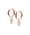 Poppy Birth Flower Silver Huggie Earring Charms HO-2714
